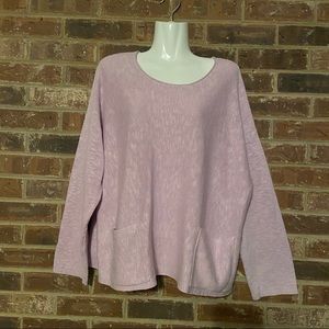 Eileen Fisher pink sweater Size Large